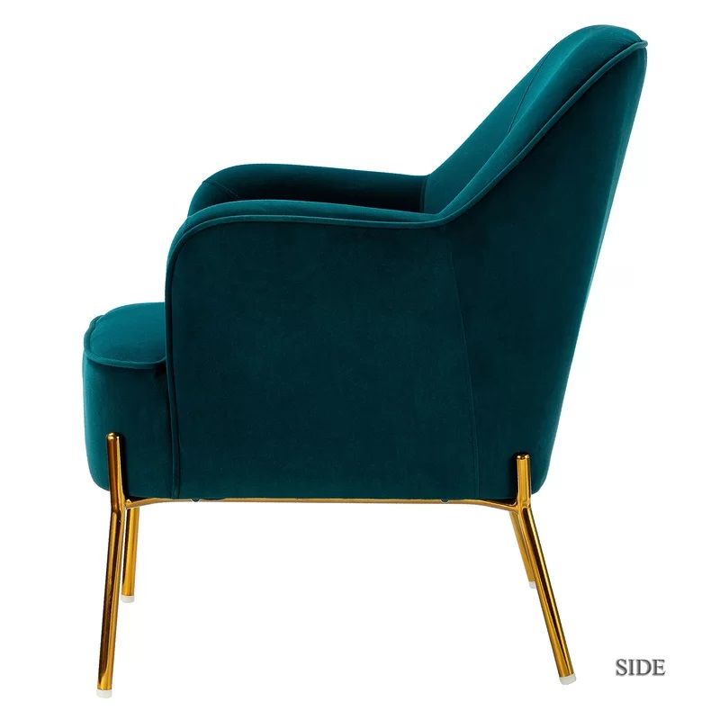 Dallin Wide Tufted Velvet Armchair thumbnail 2