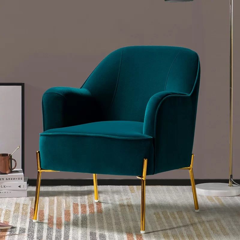 Dallin Wide Tufted Velvet Armchair thumbnail 4