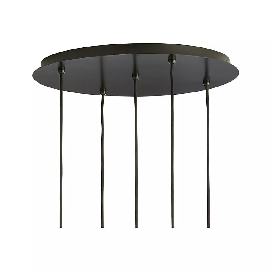 Arren Black Round Light Pendant with Clear Mixed Shades thumbnail 3