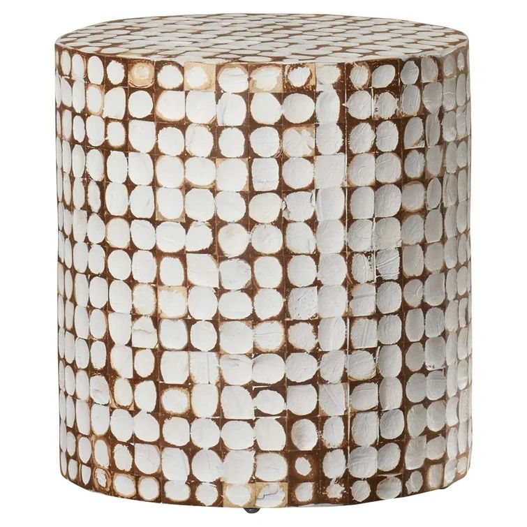Ewan Solid Wood Drum End Table thumbnail 3