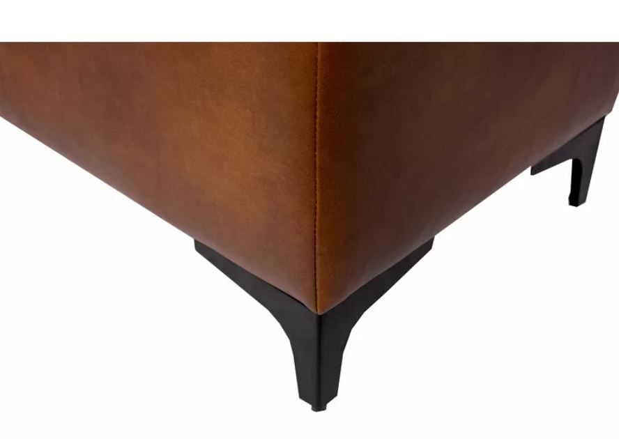 COLGATE FAUX LEATHER TUFTED RECTANGLE STORAGE OTTOMAN thumbnail 3