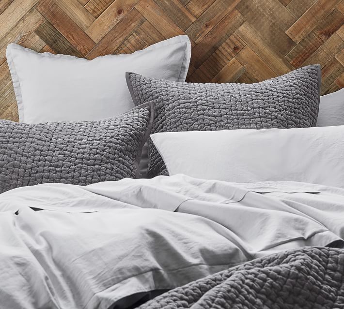 Gray Mist Washed Cotton Sateen Duvet Cover KingCalKing thumbnail 2