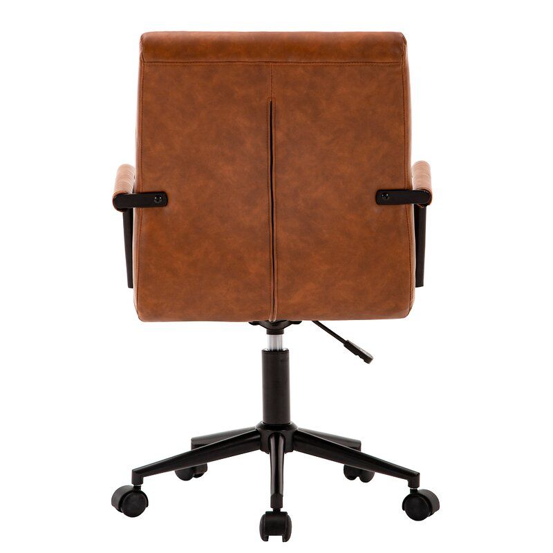 Stephanie Faux Leather Office Chair with Steel Base thumbnail 4