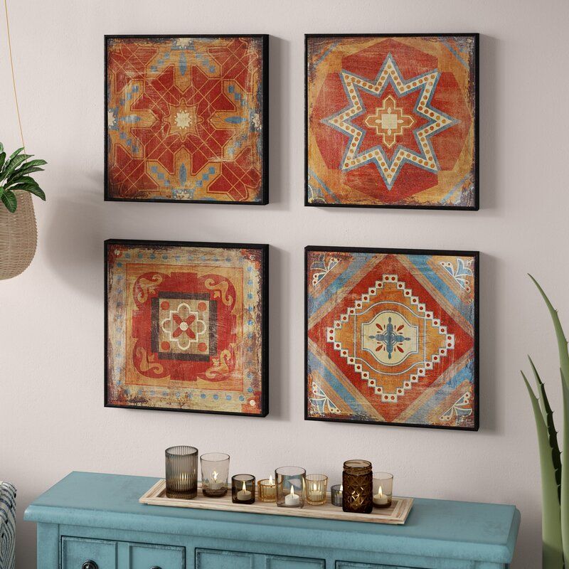 Leclair Gel Coated Decor Box 4 Piece Wall Decor Set thumbnail 2