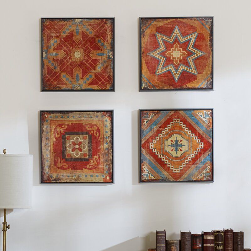 Leclair Gel Coated Decor Box 4 Piece Wall Decor Set thumbnail 3