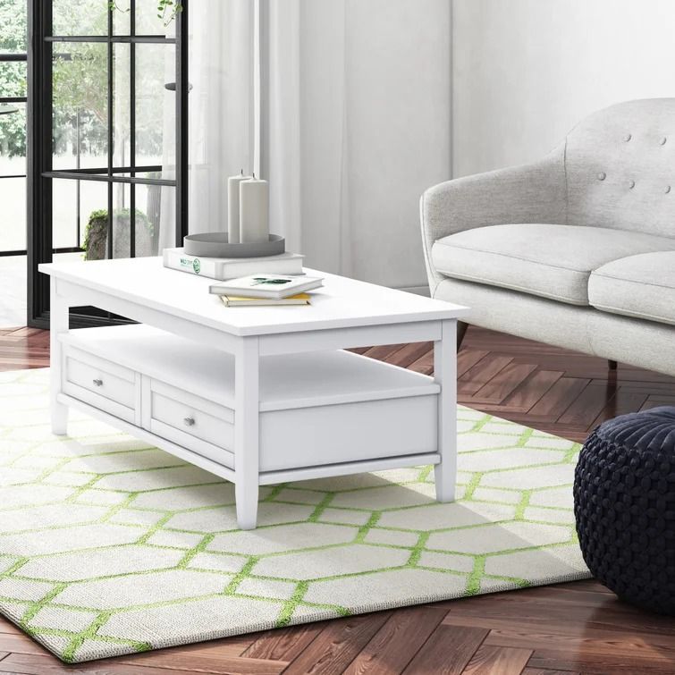 Oyama Solid Wood Coffee Table with Storage thumbnail 2