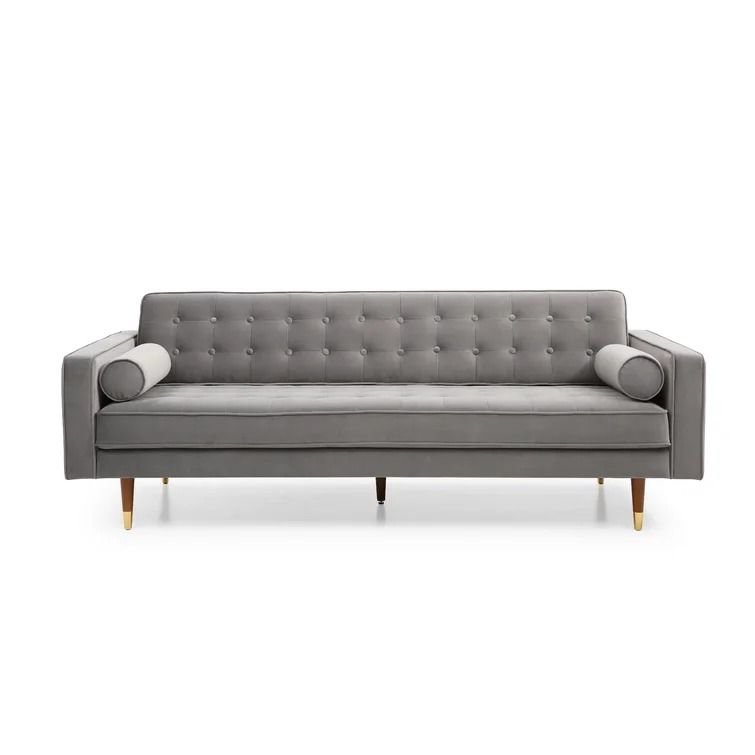 Delp Velvet Square Arm Sofa thumbnail 2