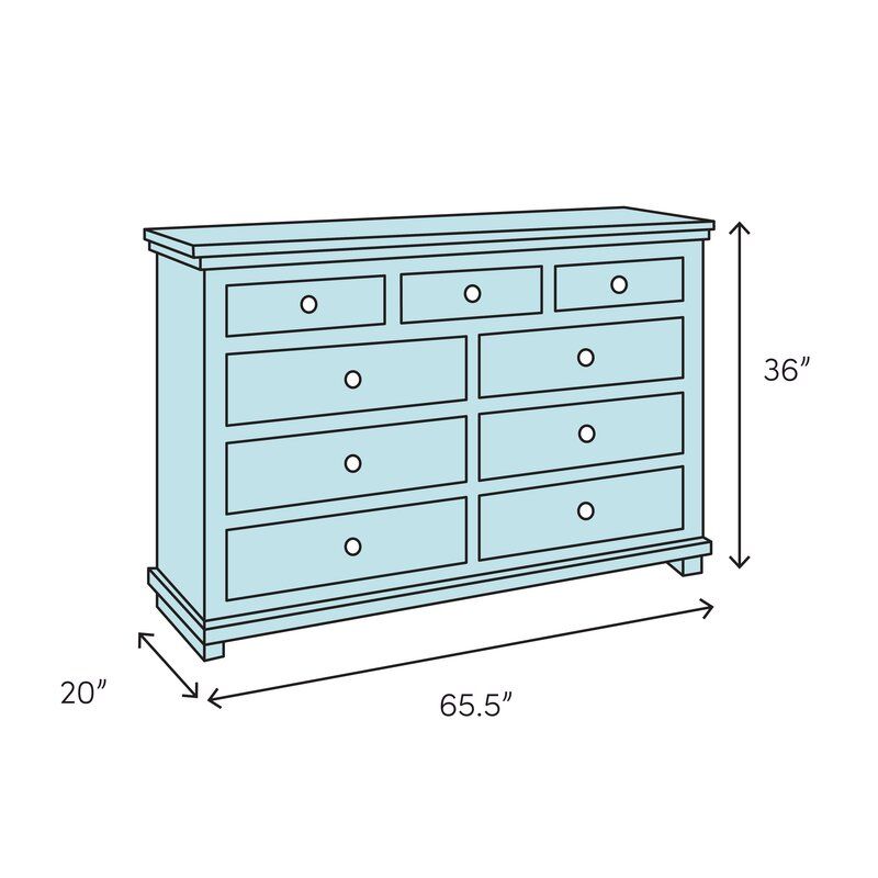 Fitz 9 Drawer Double Dresser thumbnail 2