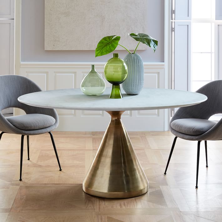 Silhouette Pedestal Oval Dining Table thumbnail 2