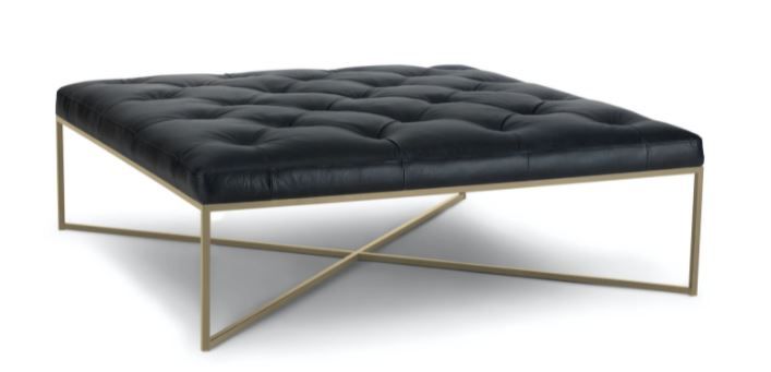 Tablet Charme Black Square Ottoman thumbnail 2