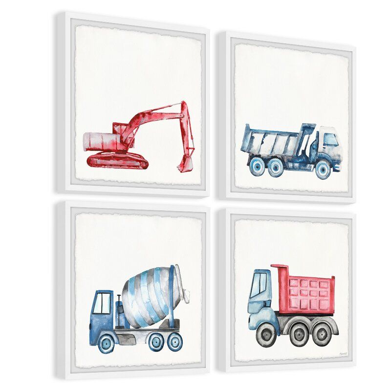 Isamar Construction Vehicles Piece Framed Art Set 2 thumbnail 2