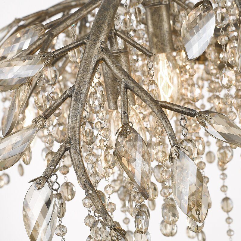 Berryman Light Geometric Chandelier with Crystal Accents thumbnail 2