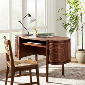 Portola Hills Caned Desk  thumbnail 2