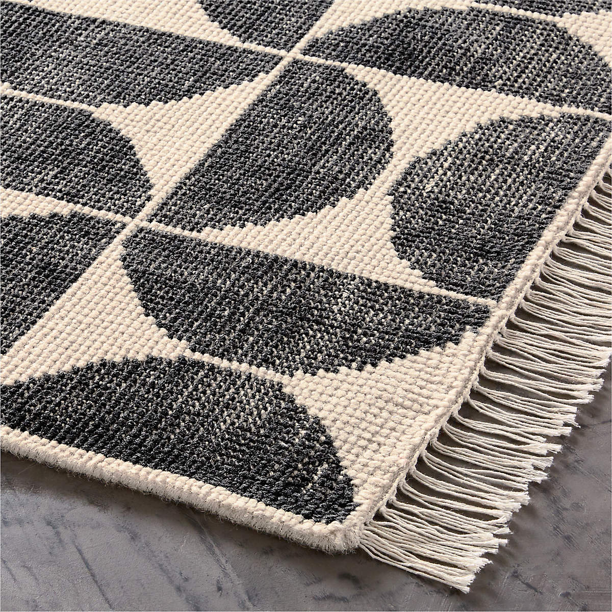 Myra Charcoal White Hand Knotted Rug-9'x12' thumbnail 3
