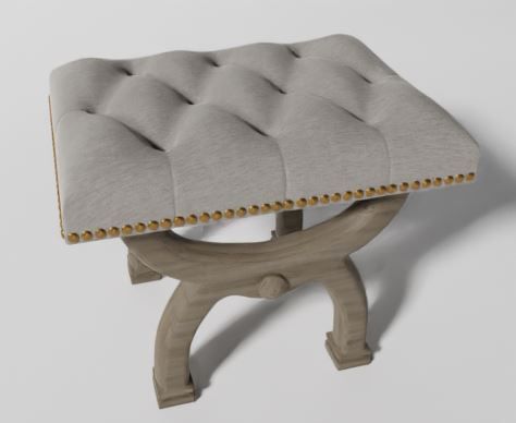 Chapman Wood Vanity Stool thumbnail 2