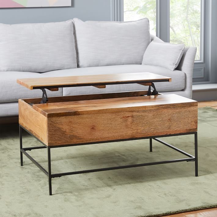 Industrial Storage Collection Cerused White Industrial Storage Coffee Table thumbnail 2