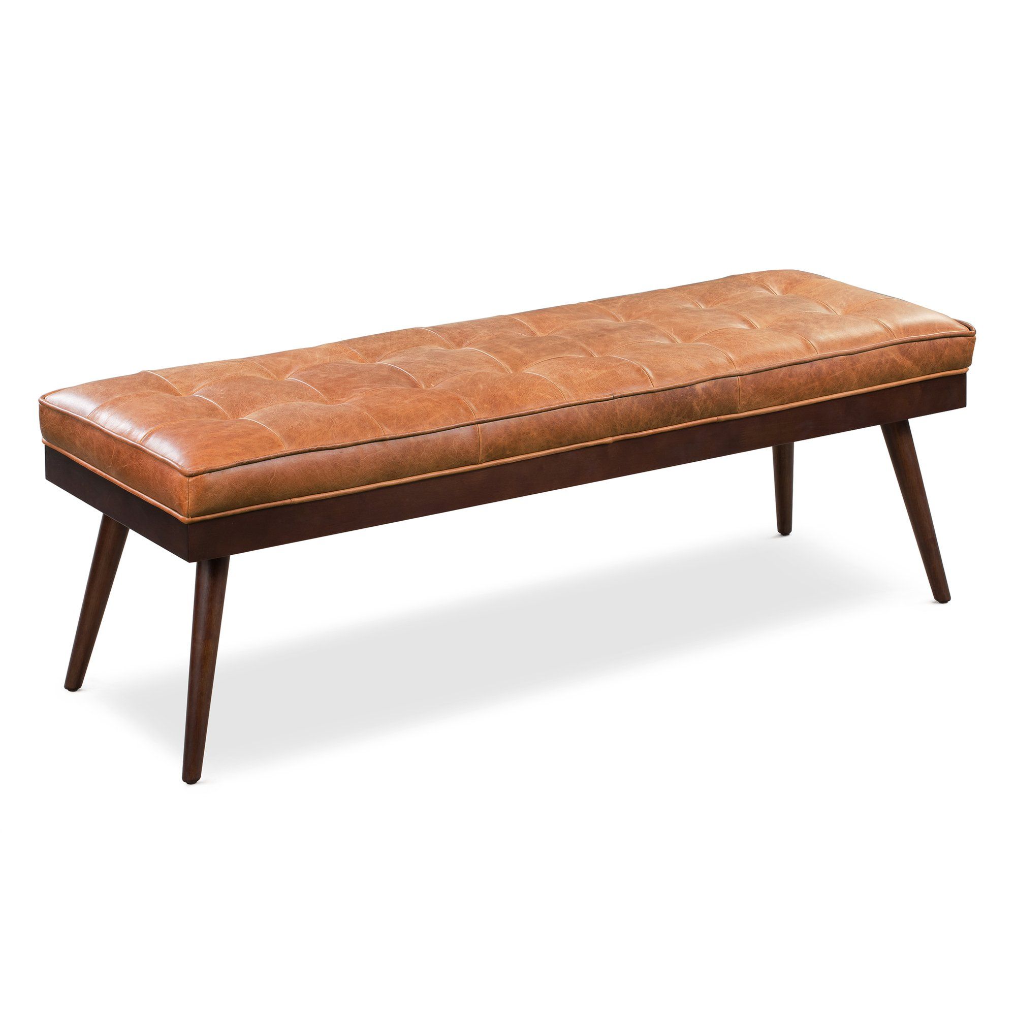 Luca Leather Bench thumbnail 3