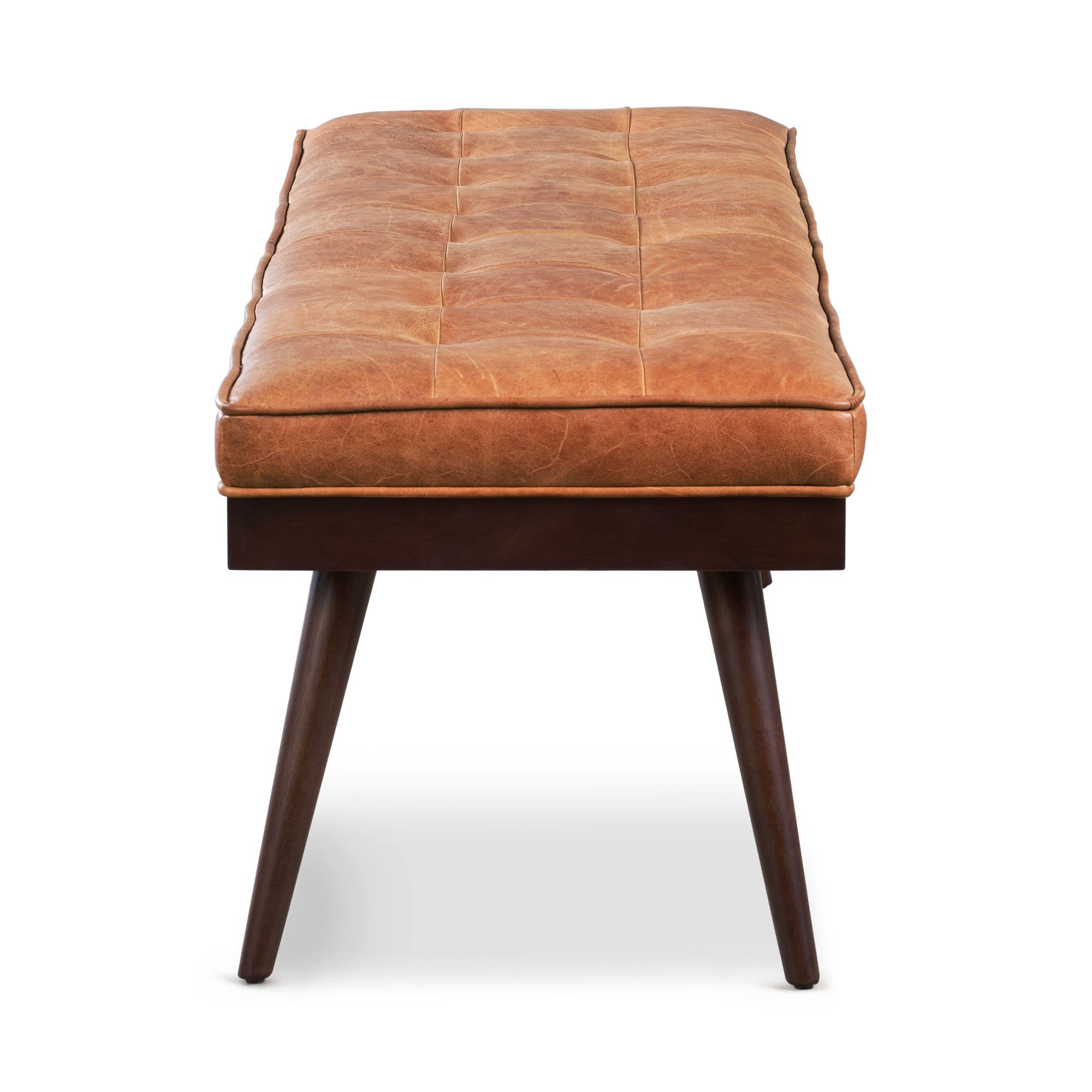 Luca Leather Bench thumbnail 5