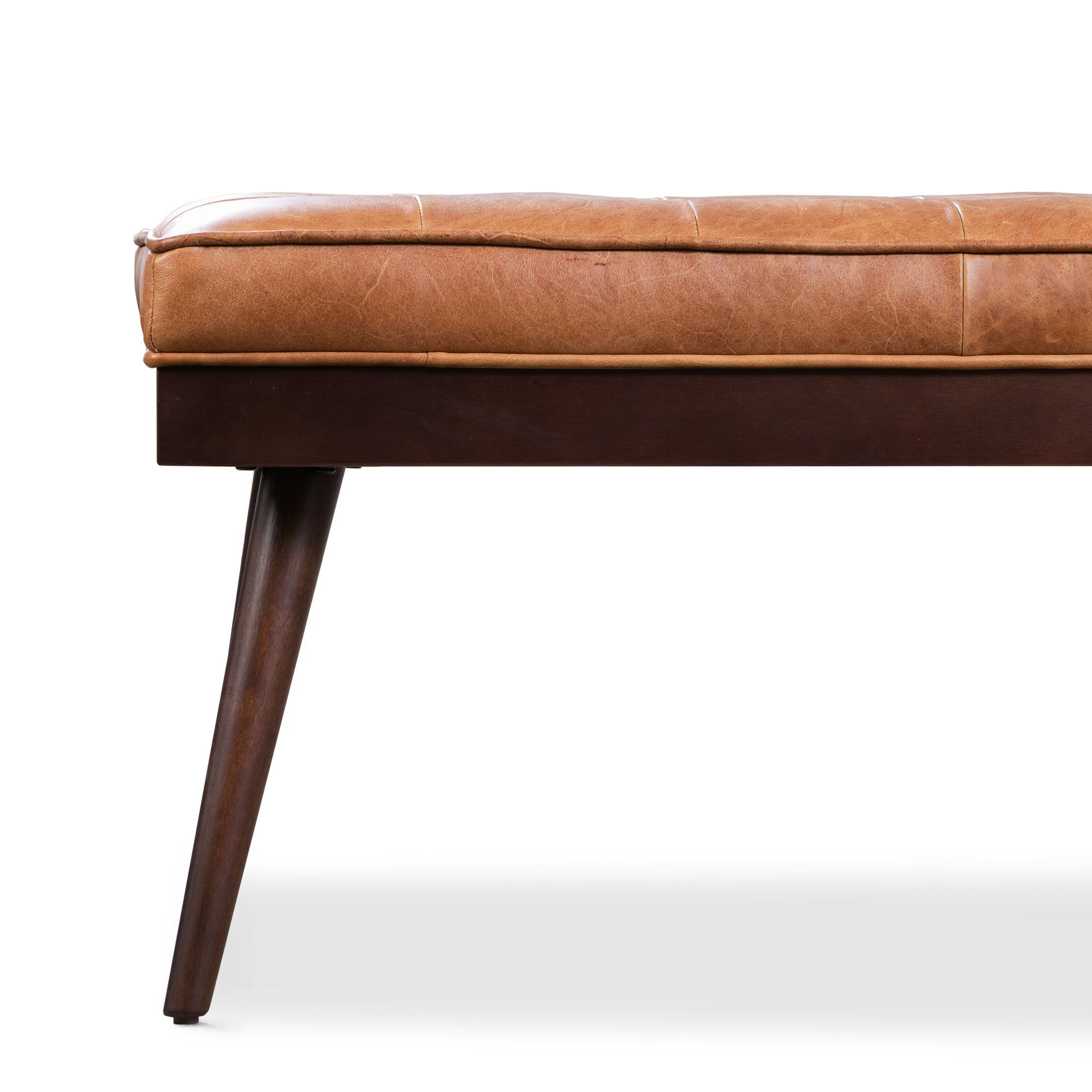 Luca Leather Bench thumbnail 6