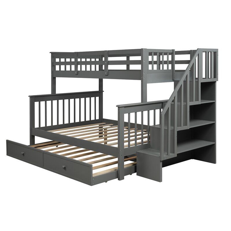 ALAINA TWIN OVER FULL SOLID WOOD STANDARD BUNK BED thumbnail 2