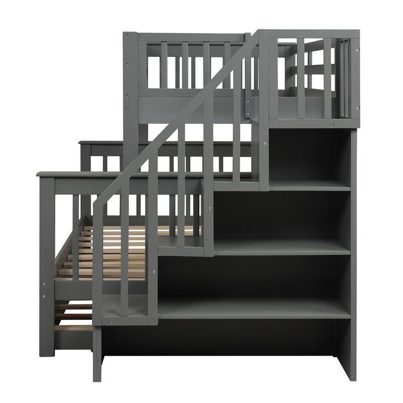 ALAINA TWIN OVER FULL SOLID WOOD STANDARD BUNK BED thumbnail 3