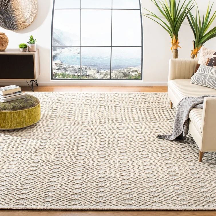 Hamlin Hand Tufted Wool Beige Area Rug-8'x10' thumbnail 2