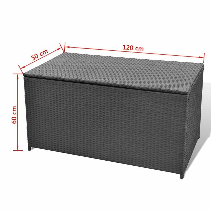 MONGER 95.1 GALLON WATER RESISTANT WICKER DECK BOX thumbnail 3