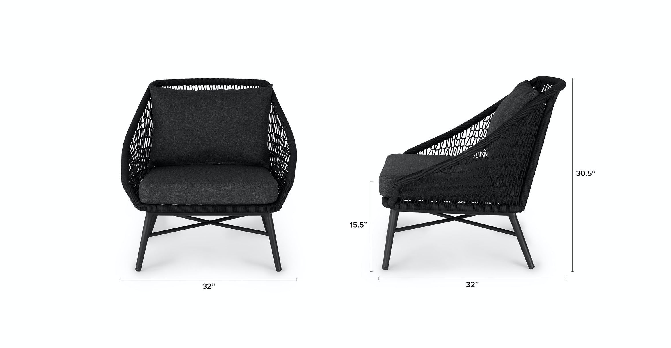 Tupo Slate Gray Lounge Chair thumbnail 7
