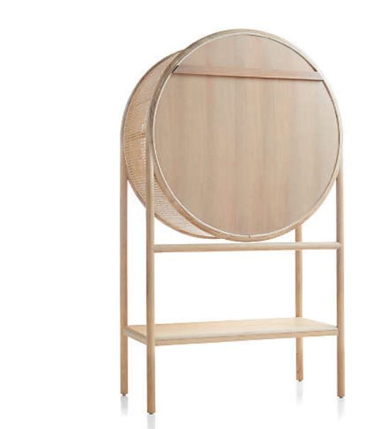 West Natural Cane Bar Cabinet thumbnail 3