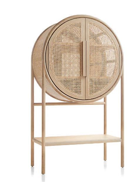 West Natural Cane Bar Cabinet thumbnail 4