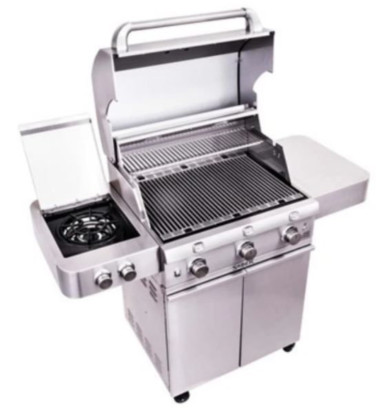 SABER 500 3 BURNER INFRARED PROPANE GAS GRILL WITH SIDE BURNER thumbnail 3