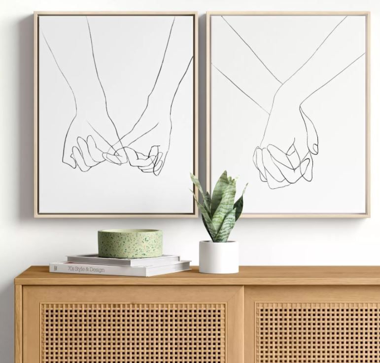 HANDS FRAMED CANVAS FRAMED thumbnail 2