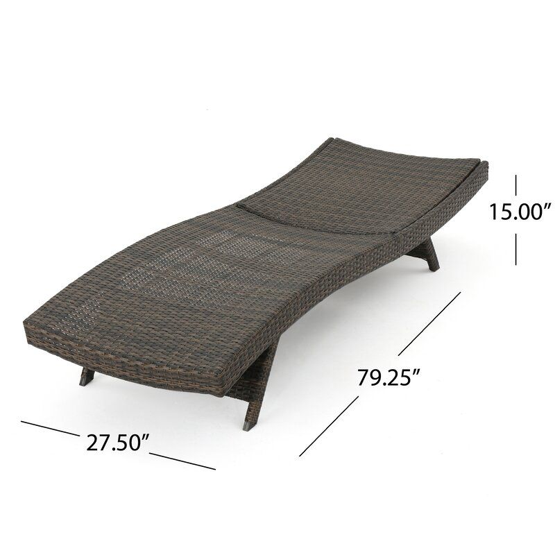 MIXED MOCHALONG RECLINING CHAISE LOUNGE SET thumbnail 3