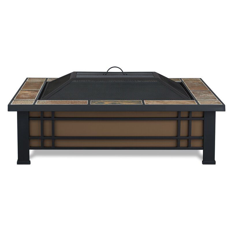 HAMILTON STEEL WOOD BURNING FIRE PIT TABLE thumbnail 2