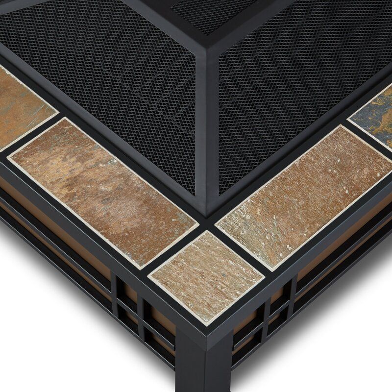 HAMILTON STEEL WOOD BURNING FIRE PIT TABLE thumbnail 3