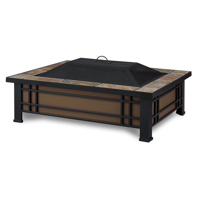 HAMILTON STEEL WOOD BURNING FIRE PIT TABLE thumbnail 4