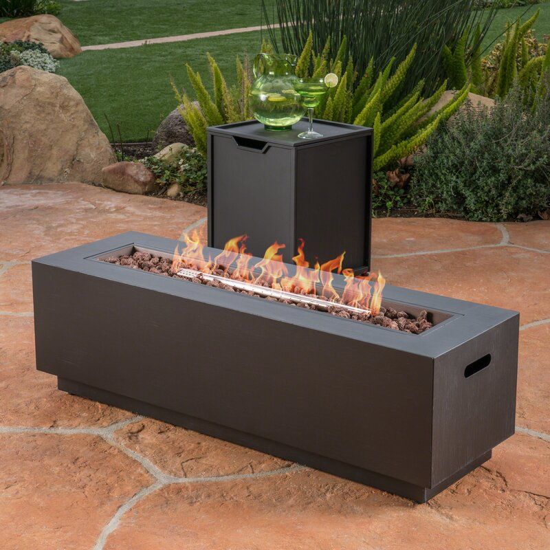 Lefkowski Aluminum Propane Outdoor Fire Pit Table thumbnail 4