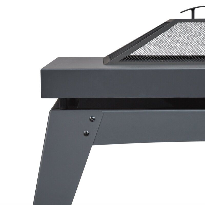 Steel Wood Burning Outdoor Fire Pit Table thumbnail 3