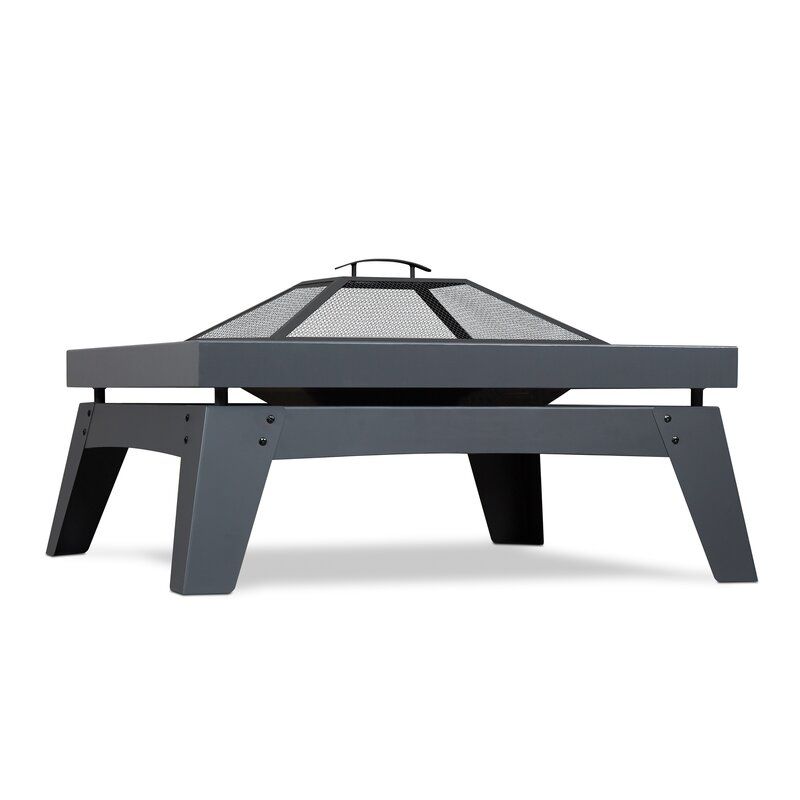 Steel Wood Burning Outdoor Fire Pit Table thumbnail 4