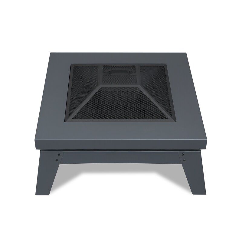 Steel Wood Burning Outdoor Fire Pit Table thumbnail 6