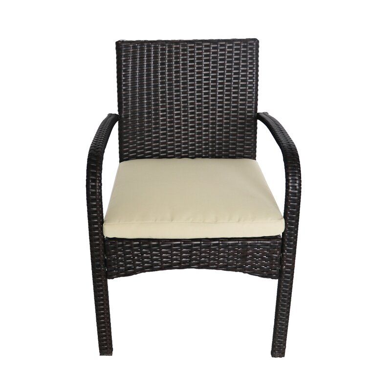 DEREHAM ROUND 2 PERSON LONG BISTRO SET WITH CUSHIONS thumbnail 4
