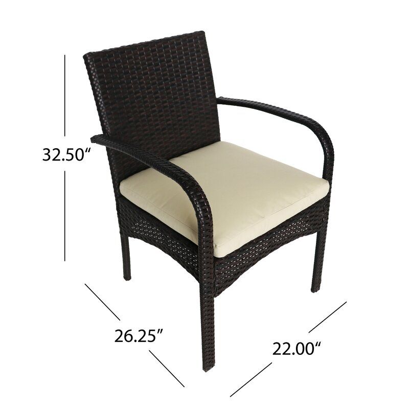 DEREHAM ROUND 2 PERSON LONG BISTRO SET WITH CUSHIONS thumbnail 5