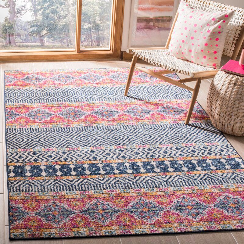 GUTIEREZ GEOMETRIC NAVY AREA RUG thumbnail 4