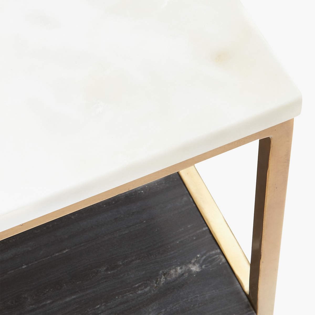 2 TONE GREY AND WHITE MARBLE CONSOLE thumbnail 5