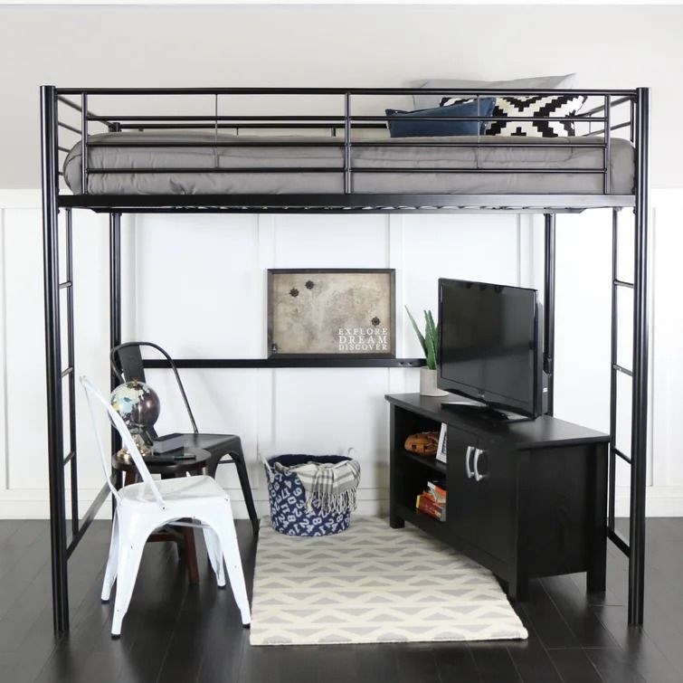 Maurice Full Metal Loft Bed-Full thumbnail 3