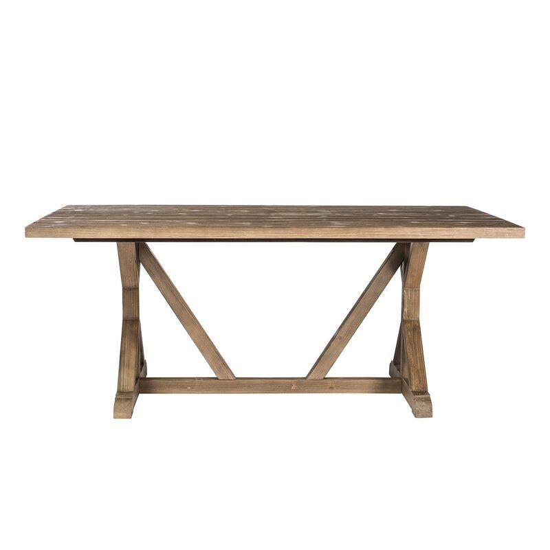 Karratha 72 Solid Wood Trestle Dining Table thumbnail 3
