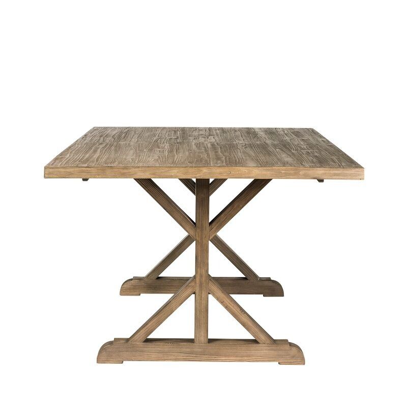 Karratha 72 Solid Wood Trestle Dining Table thumbnail 4