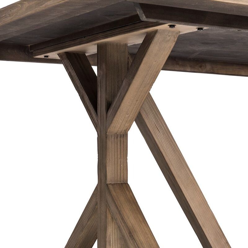 Karratha 72 Solid Wood Trestle Dining Table thumbnail 5