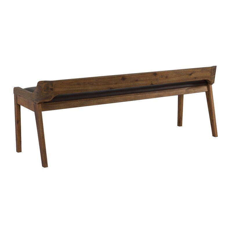 FRANKE FAUX LEATHER WOOD BENCH thumbnail 5