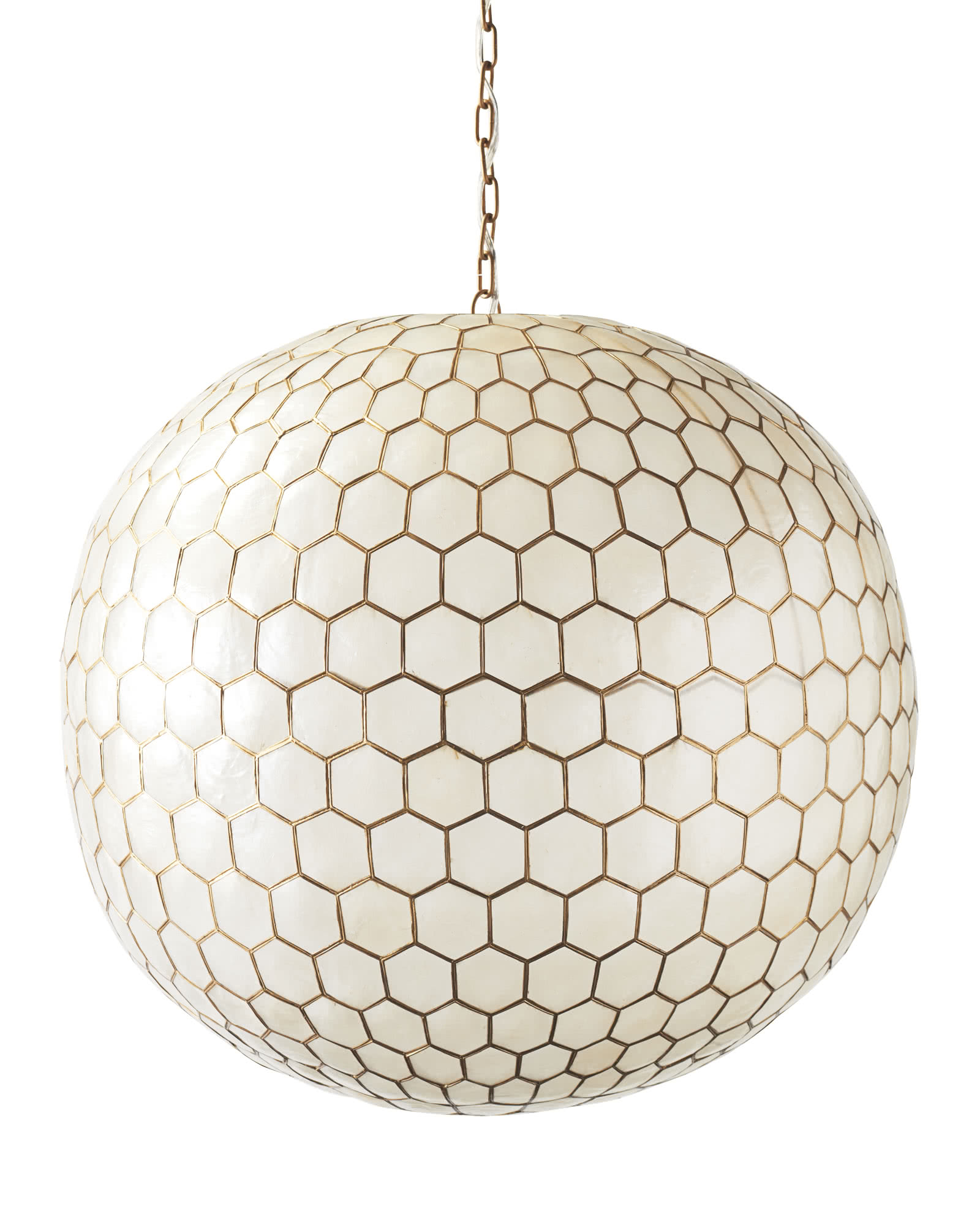 CAPIZ HONEYCOMB CHANDELIER thumbnail 4